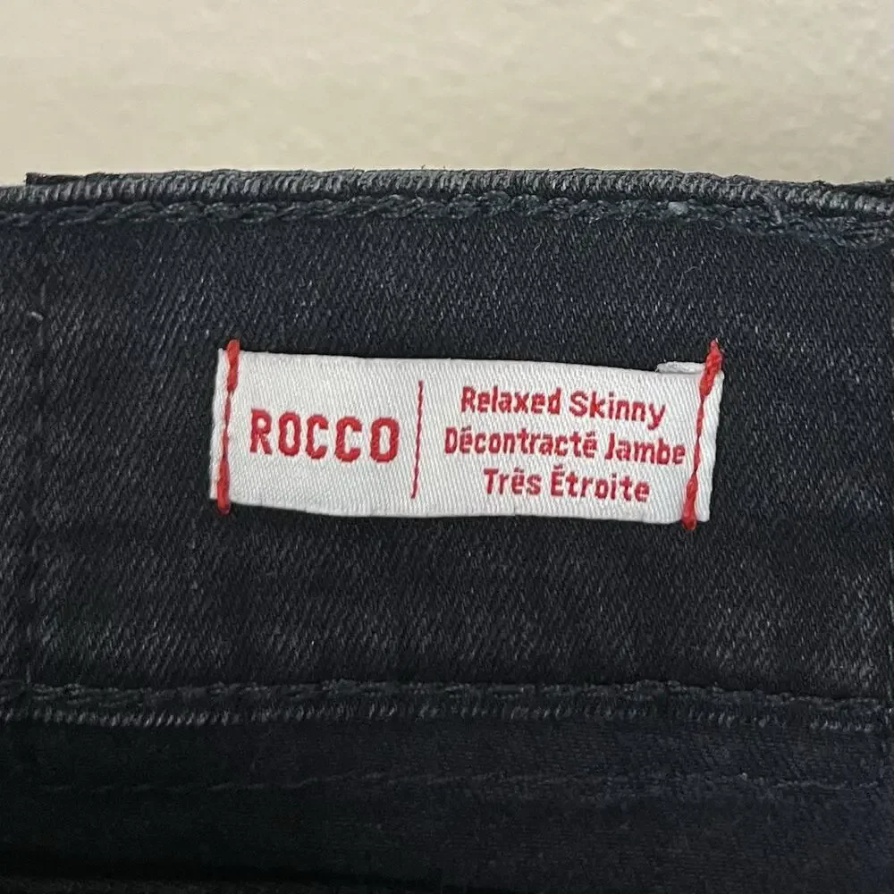 True Religion Rocco Relaxed Skinny Jeans Mens 36x34 Dark Wash Stretch Denim
